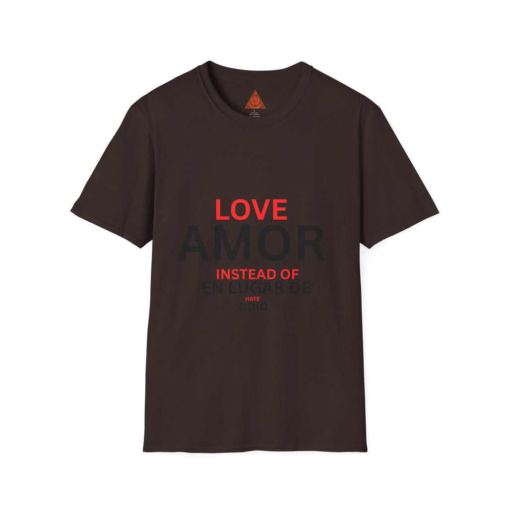 Trono Supremo { Contemporáneo | Camiseta Amor / Romántica — "Amor en lugar de Odio" Camiseta Gráfica Bilingüe