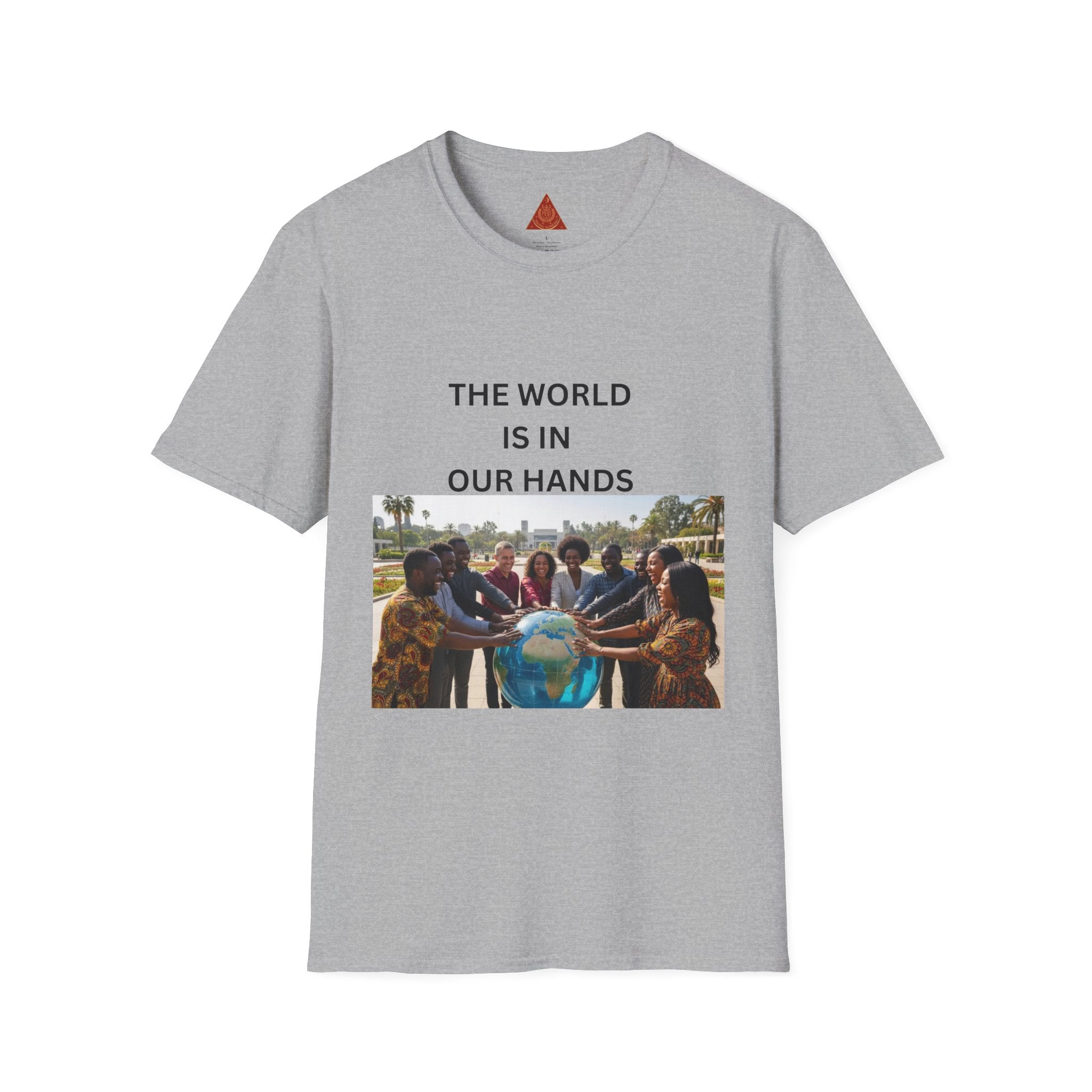 Trono Supremo { Contemporary | T-Shirt — "The World Is In Our Hands" Earth Day Community Graphic Tee