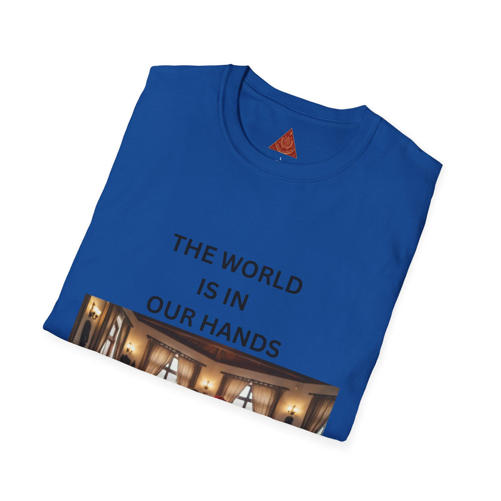 Trono Supremo { Contemporary | T-Shirt — "The World Is In Our Hands" Globe Art Tee
