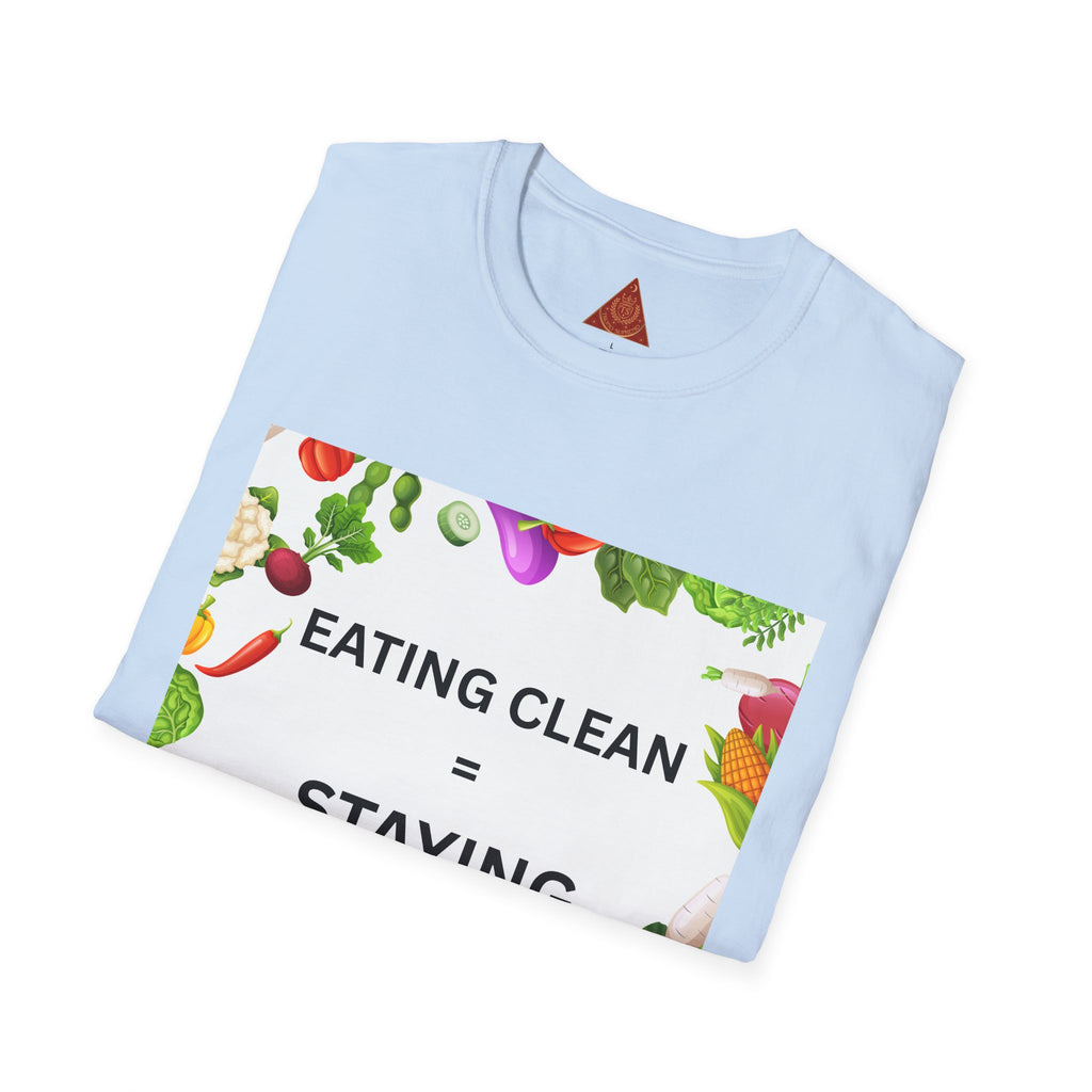 Trono Supremo | Contemporary  |  Eating Clean = Staying Healthy T-Shirt — Healthy Eating Veggie Graphic Tee