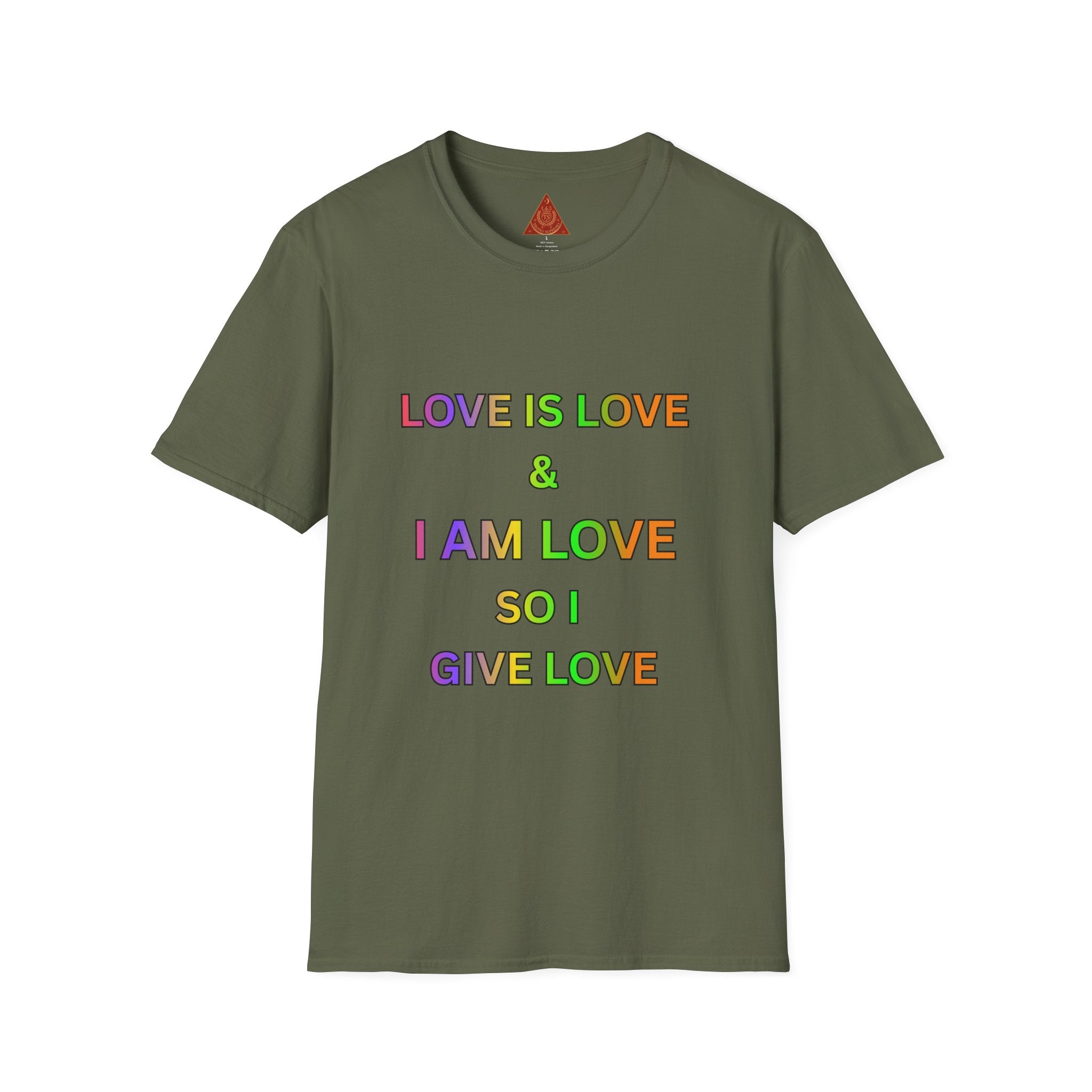 Trono Supremo | Contemporary  |  Love Is Love T-Shirt — Rainbow Positive Affirmation Tee