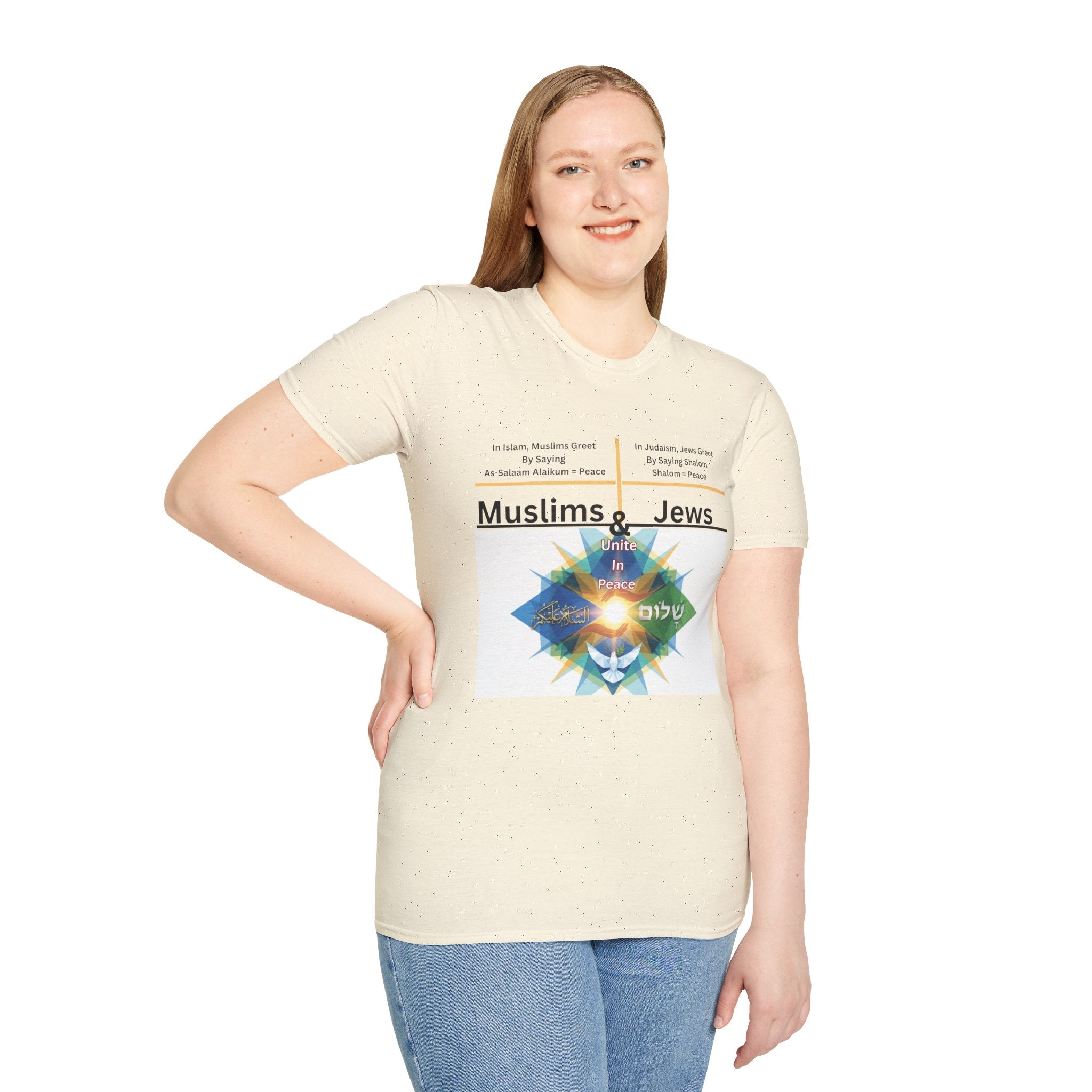 Muslims & Jews Unite Peace T-Shirt — Interfaith Harmony Graphic Tee