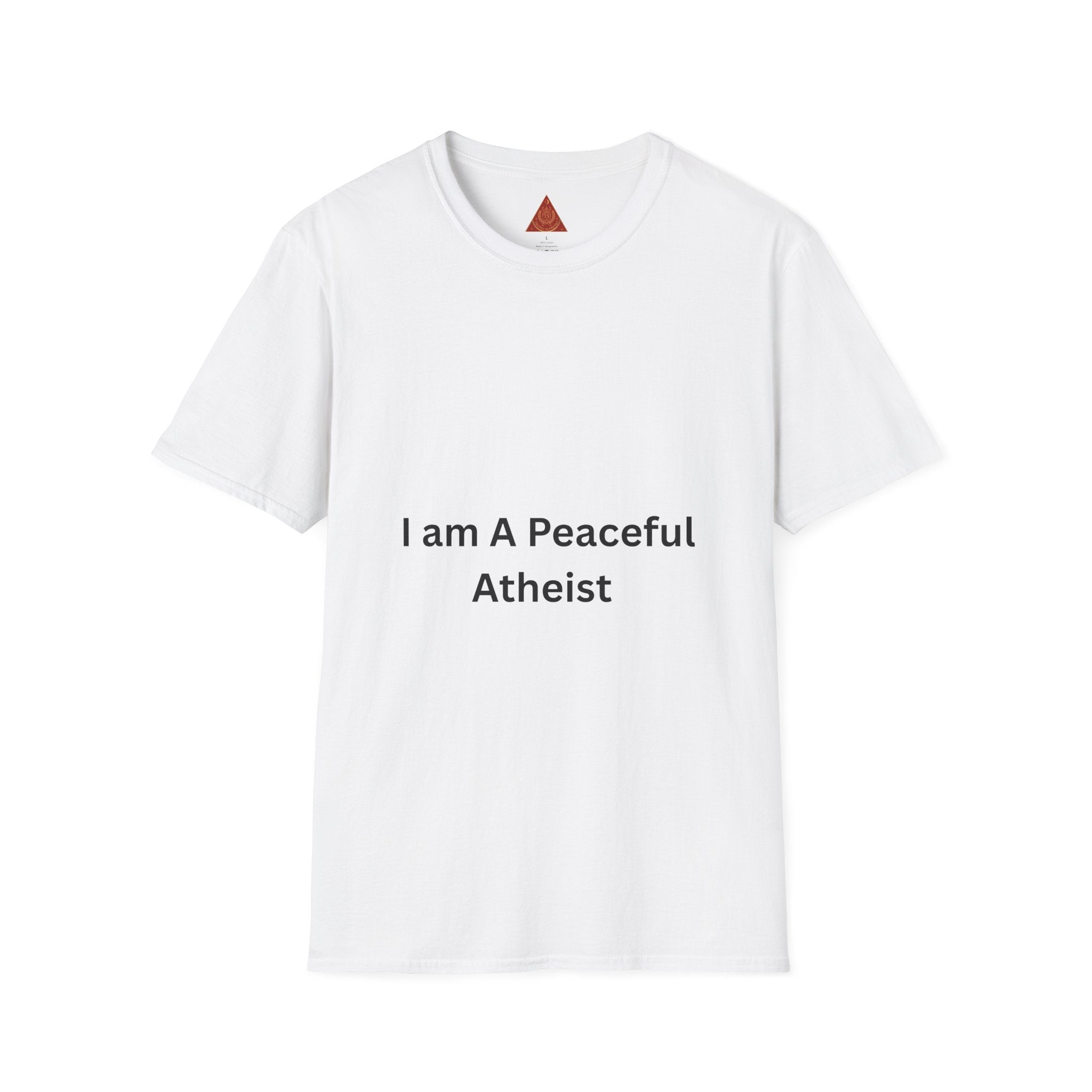 Trono Supremo | Contemporary | Peaceful Atheist T-Shirt — Minimalist 'I Am A Peaceful Atheist' Statement Tee