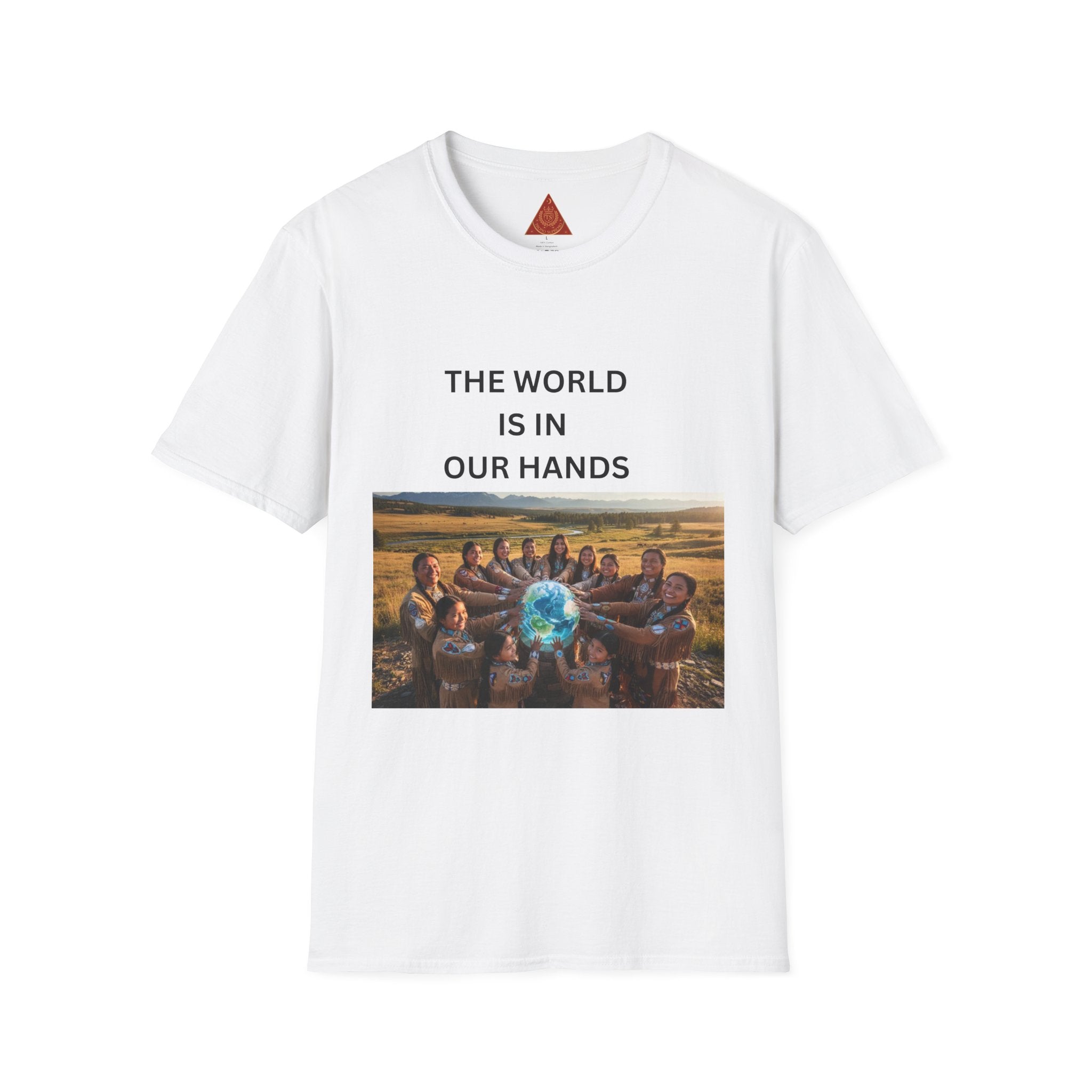 Trono Supremo | Contemporary | The World Is In Our Hands T-Shirt — Environmental Awareness Tee