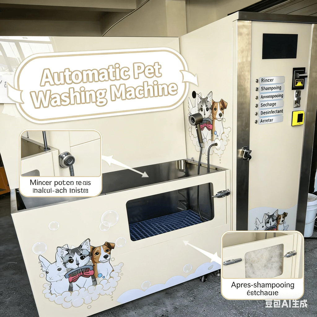 Self Service Dog Wash Station Coin Operated Pet Vending Machine Automatic Shampoo Dispensing Dog Spa Tub for Parks Pet Stores