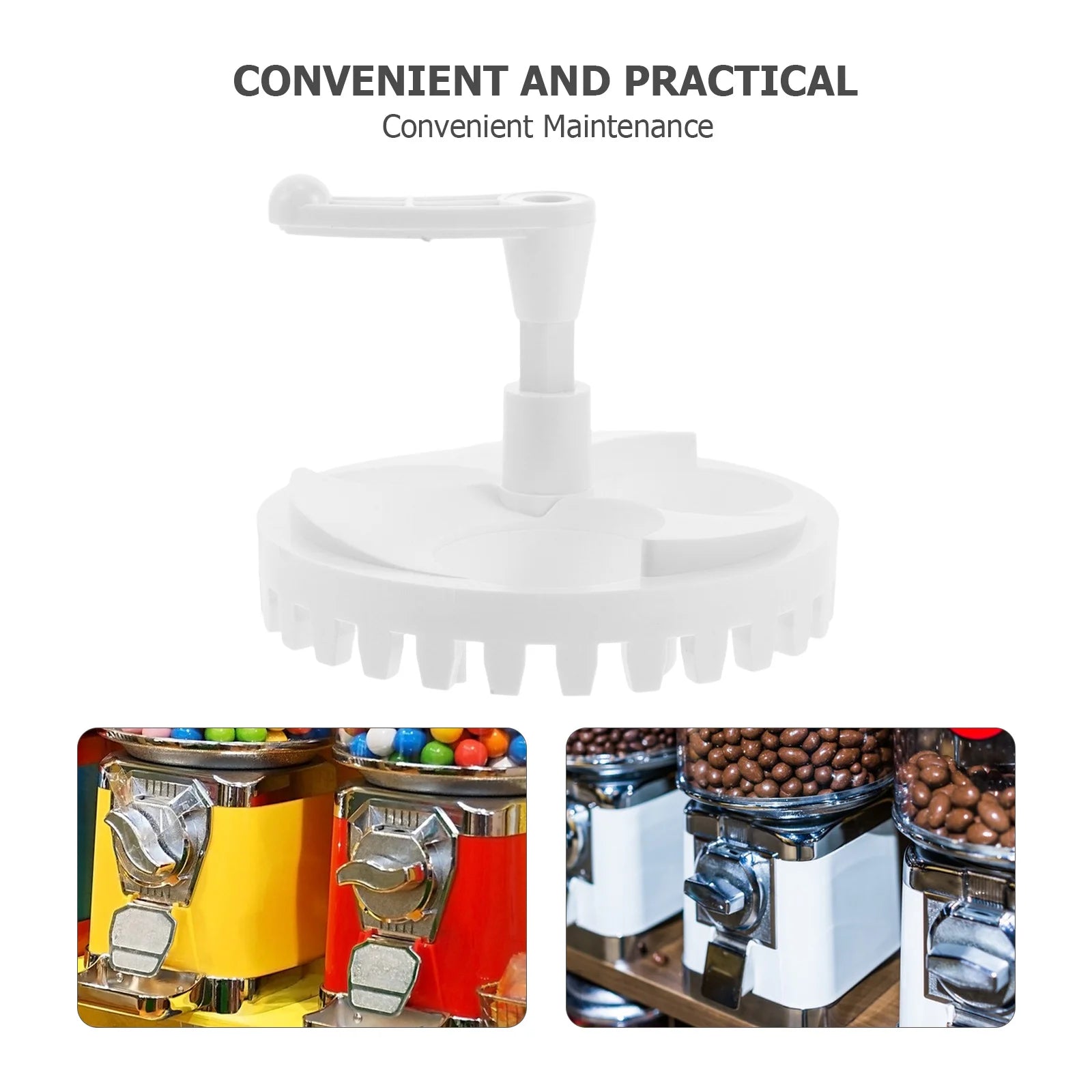 1 Set Candy Machine Gear and Adjustable Wheel Replacement Parts Smooth Operation for Gumball Vending Dispenser Machine Accessory