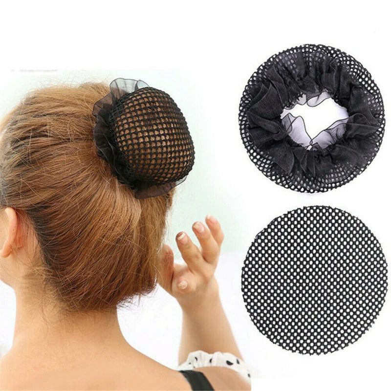 1 pieza para mujer, Ballet, Danza, Patinaje, Redecillas, Red para el pelo, Moño, Funda negra, Gorro de peluca de alta calidad, Red para el pelo para tejer, Redes para pelucas