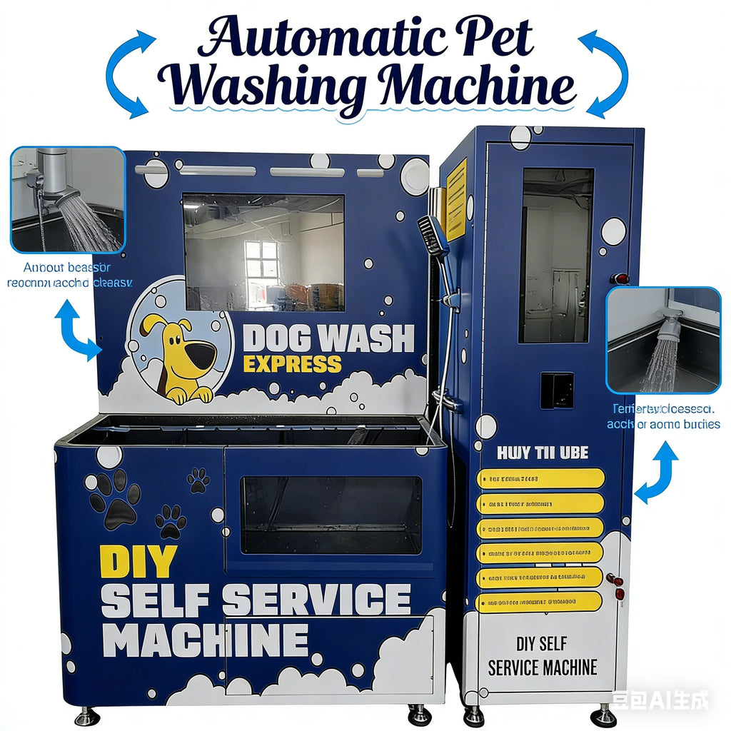 Self Service Dog Wash Station Coin Operated Pet Vending Machine Automatic Shampoo Dispensing Dog Spa Tub for Parks Pet Stores