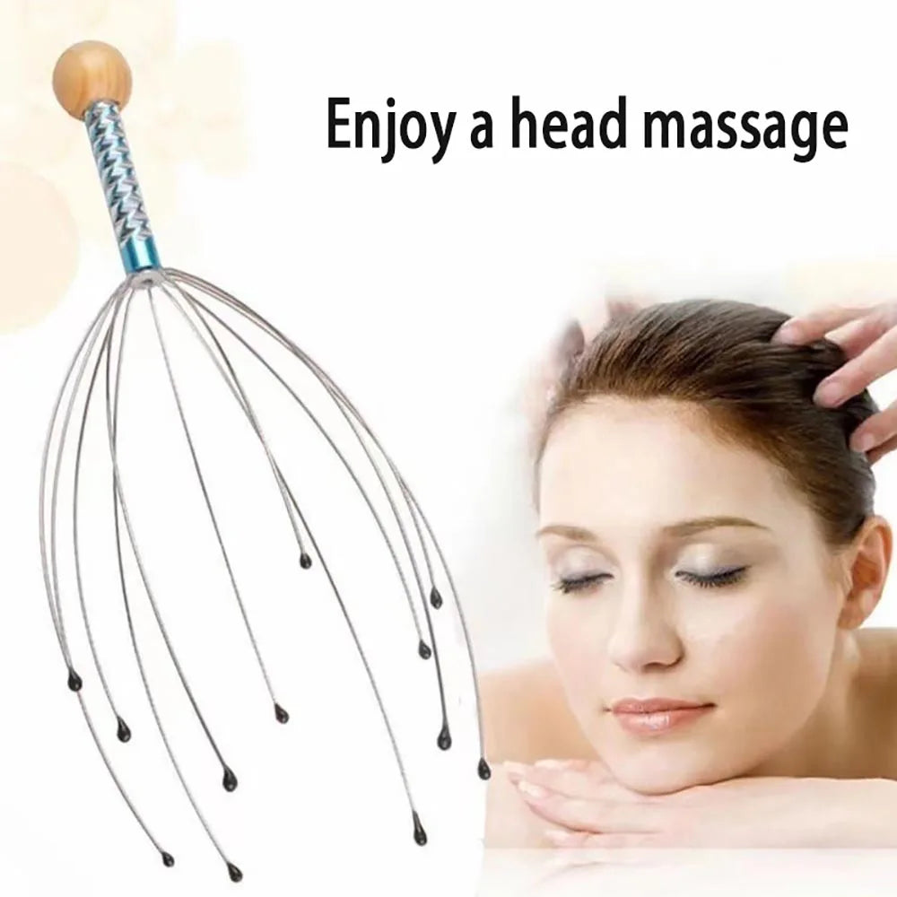1/2pc Stainless Steel Head Massage Device Relaxation Octopus Scalp Massager Instrument Scratcher Relieves Tension Soul Extractor