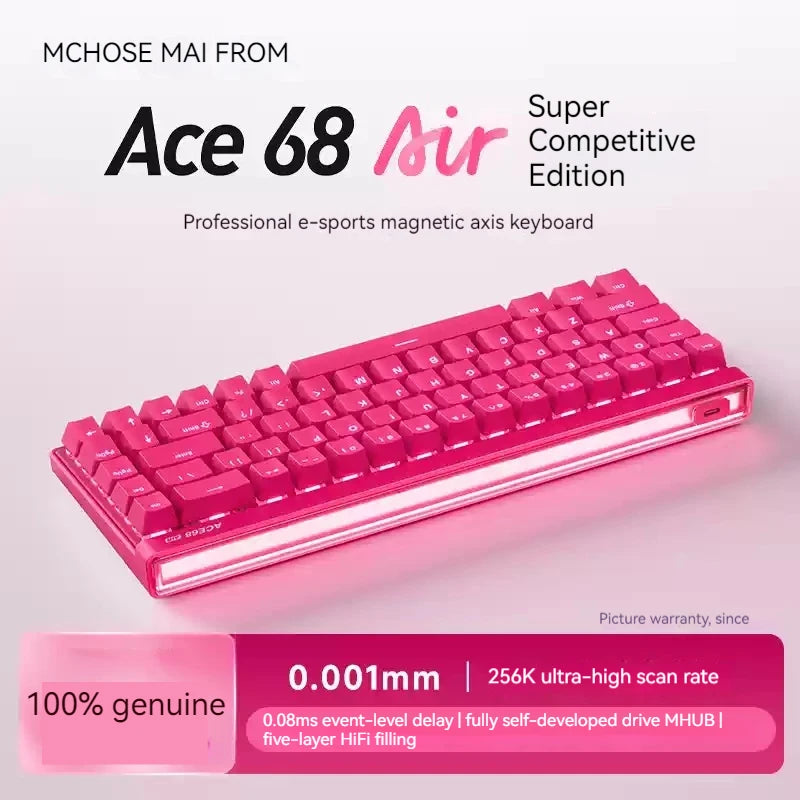 Mchose Ace68 Air Magnetic Axis Mechanical Keyboard for Esports Low Latency Wired Customized Gaming Keyboard for Office Use